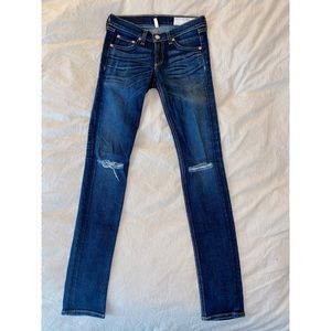 Rag and Bone blue ripped jeans